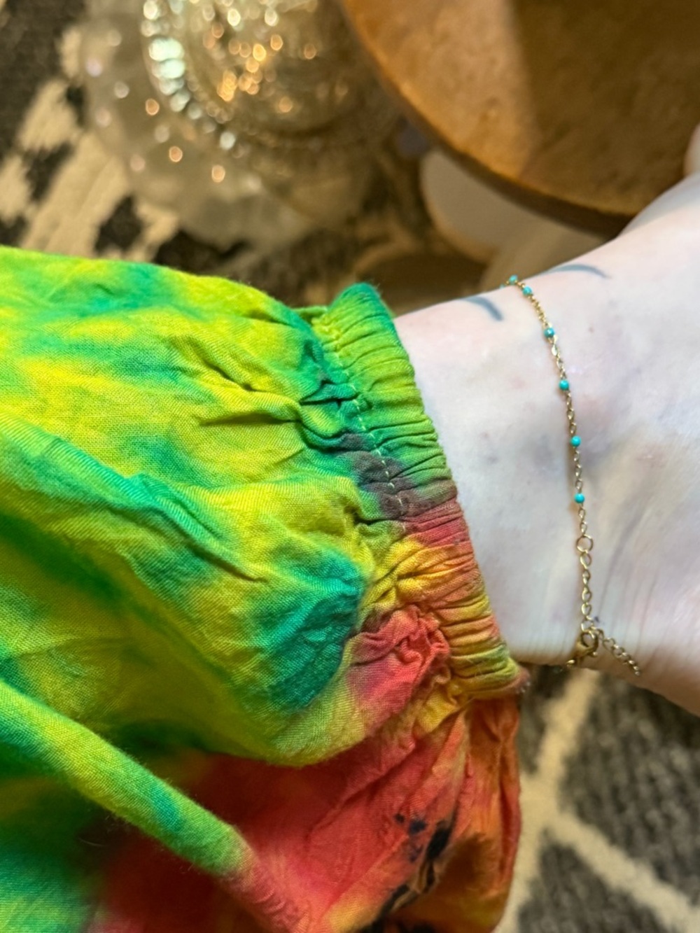 Garden Belle Vibrant Tie-Dye wide leg pants - Picture 3 of 5